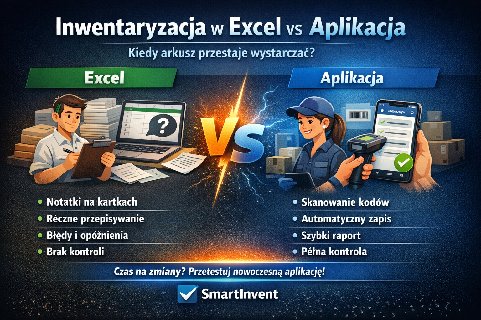 Inwentaryzacja w Excel vs. aplikacja – kiedy arkusz przestaje wystarczać?